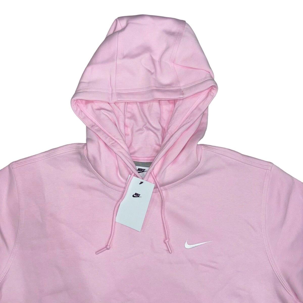 Nike Club Fleece Single Swoosh Pink Hoodie Sweatshirt Size XL 611457-663