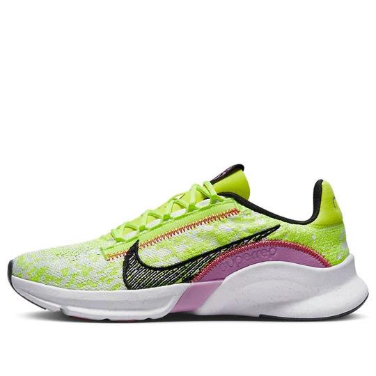 Nike Women`s Superrep Go 3 Flyknit Next Nature Shoes Volt/white 10.5 DH3393-700 - Multicolor