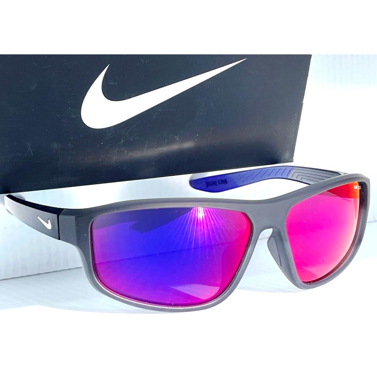 Nike Brazen Fuel Matte Grey Frame Field Tint Red Lens Sunglass DJ0804 021