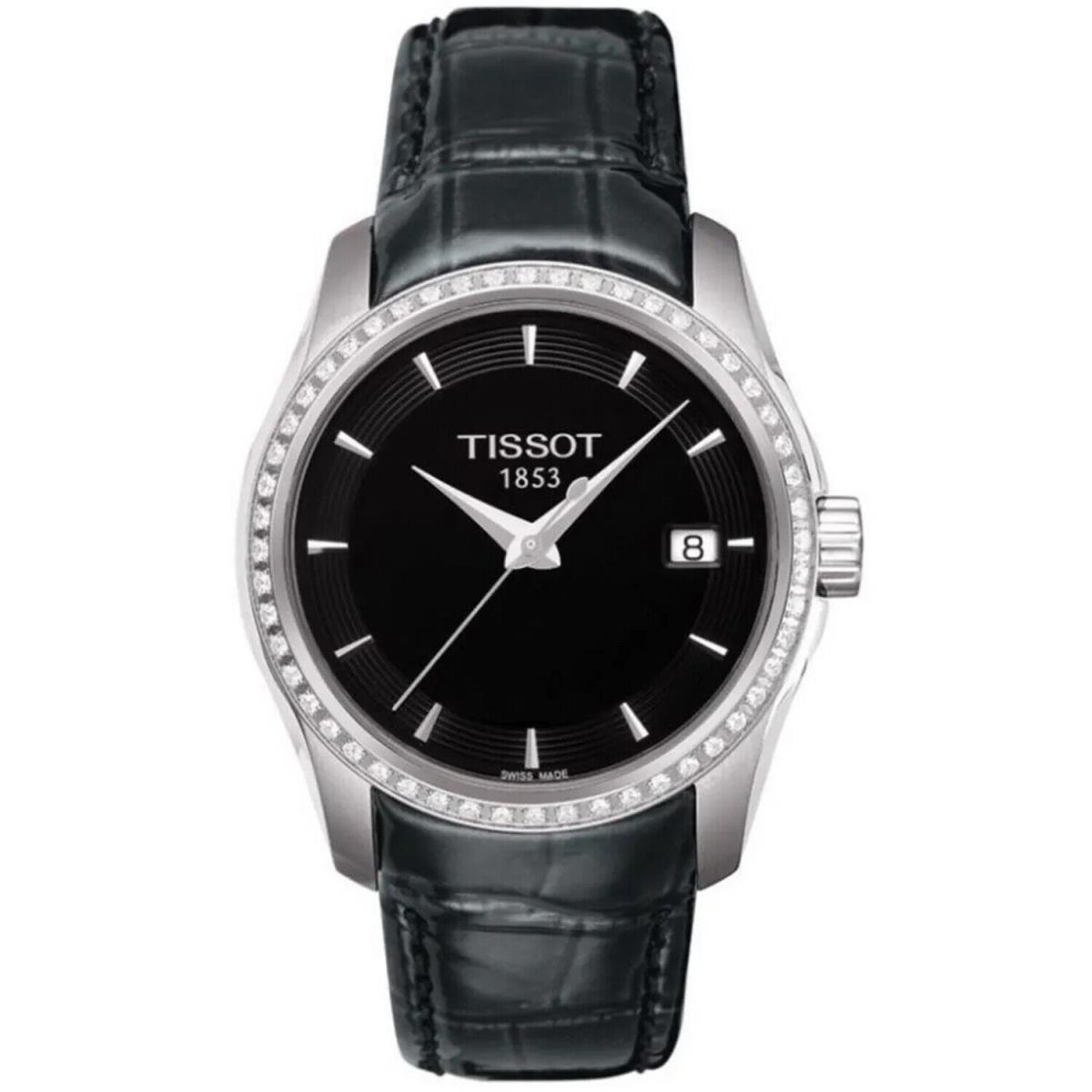 Tissot Women`s Couturier Black Dial Watch - T0352106605100