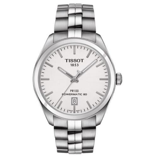 Tissot PR 100 Auto White Dial Men`s Stainless Steel Watch T101.407.11.031.00