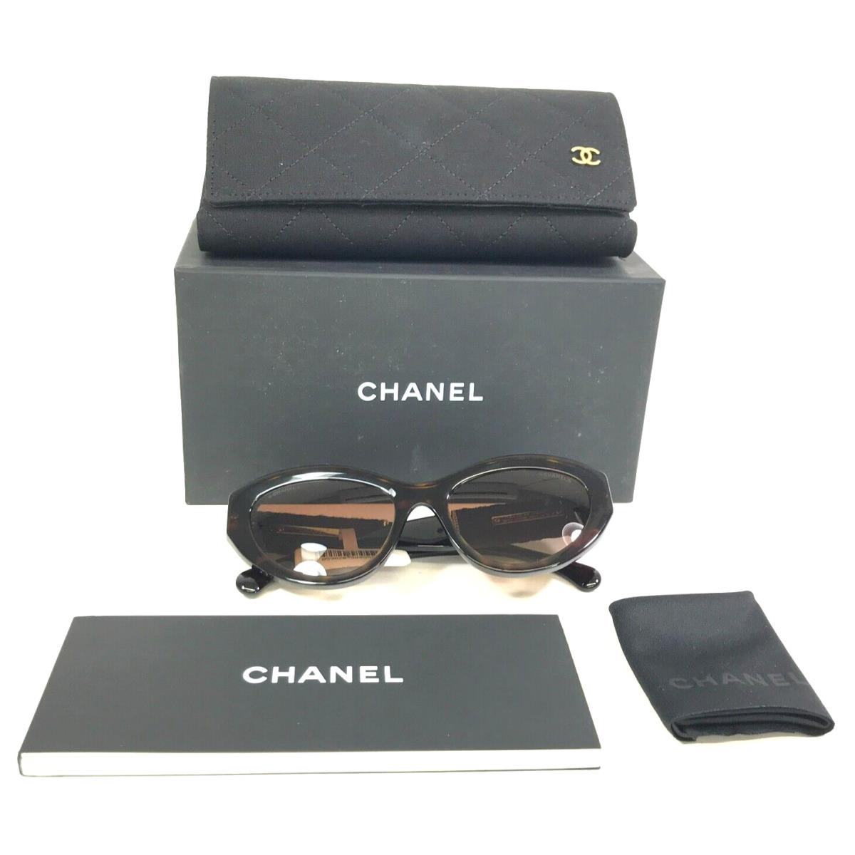 Chanel Sunglasses 5513-A c.714/S5 Tortoise Tweed Cat Eye Frames w/ Brown Lenses