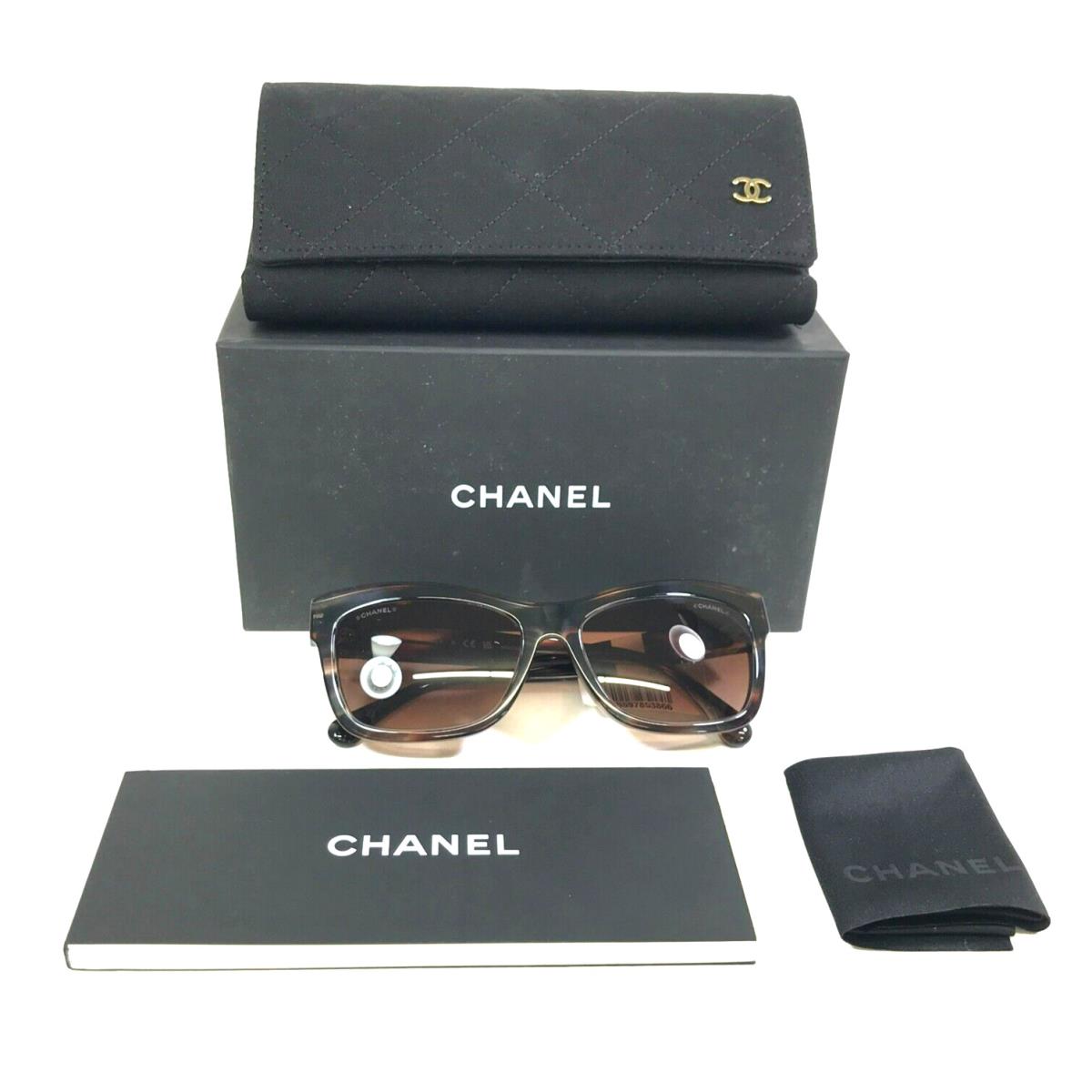 Chanel Sunglasses 5496-B c.1727/S5 Horn Crystals Frames Brown Lenses 56-16-140