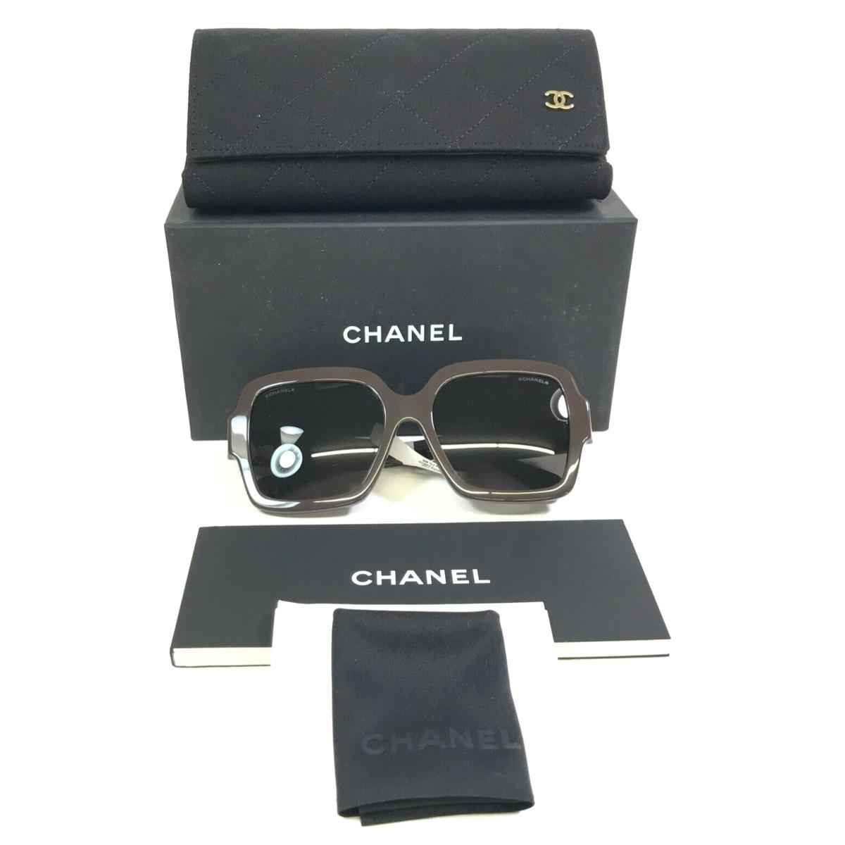 Chanel Sunglasses 5479-A c.1704/3 Brown Square Thick Rim Gray Lenses 586-18-140