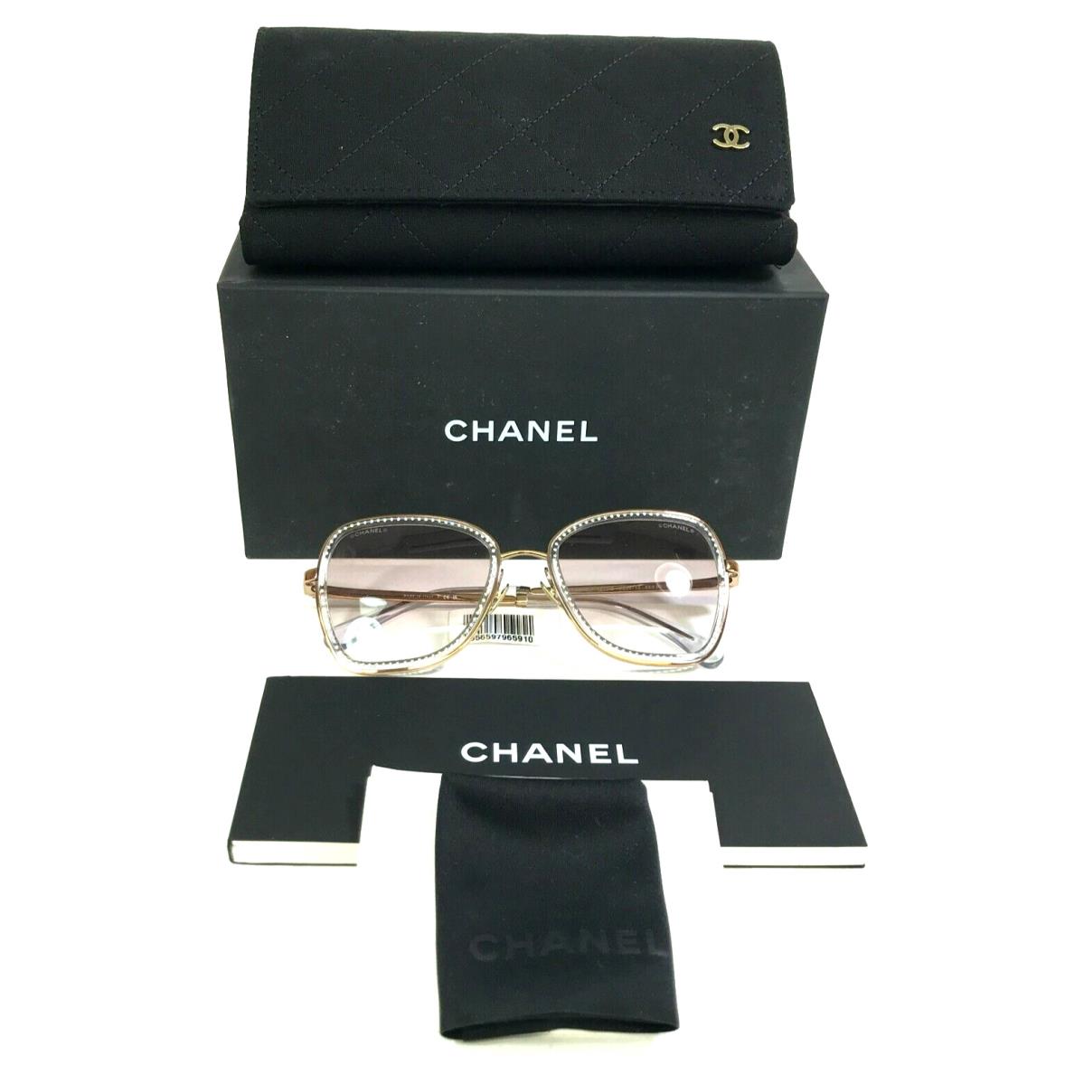 Chanel Sunglasses 4277-B c.226/13 Bronze Crystals Frames w Pink Lenses 53-20-140