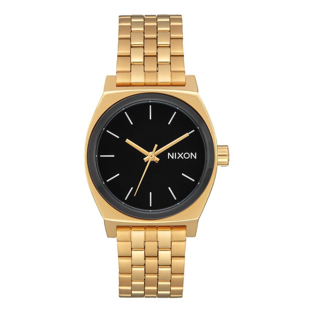 Nixon A045-2042-00 Time Teller 37MM All Black/gold Sunray Men`s Luxury Watch