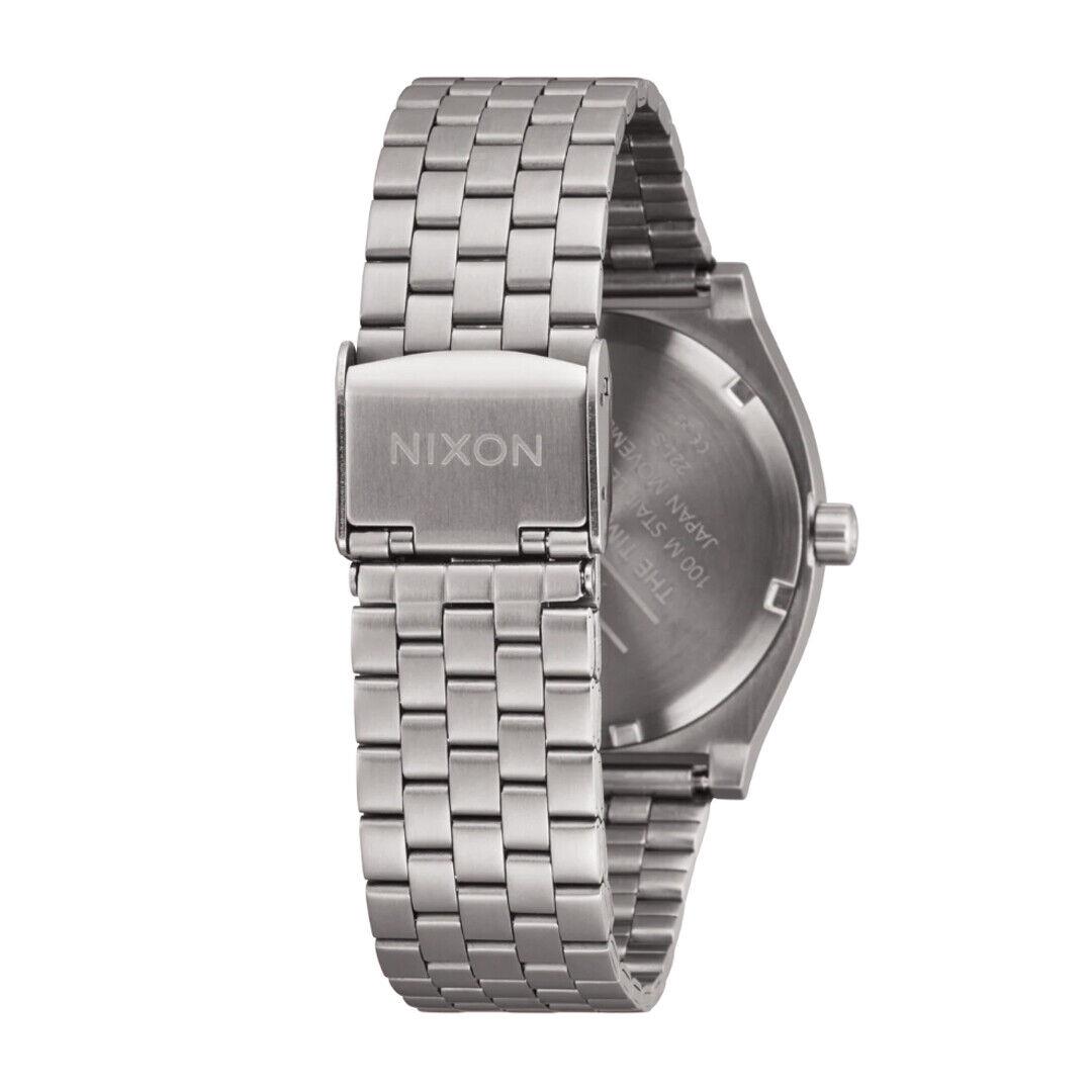 Nixon Time Teller Watch Light Gunmetal/dusty Blue Stainless Steel Watch