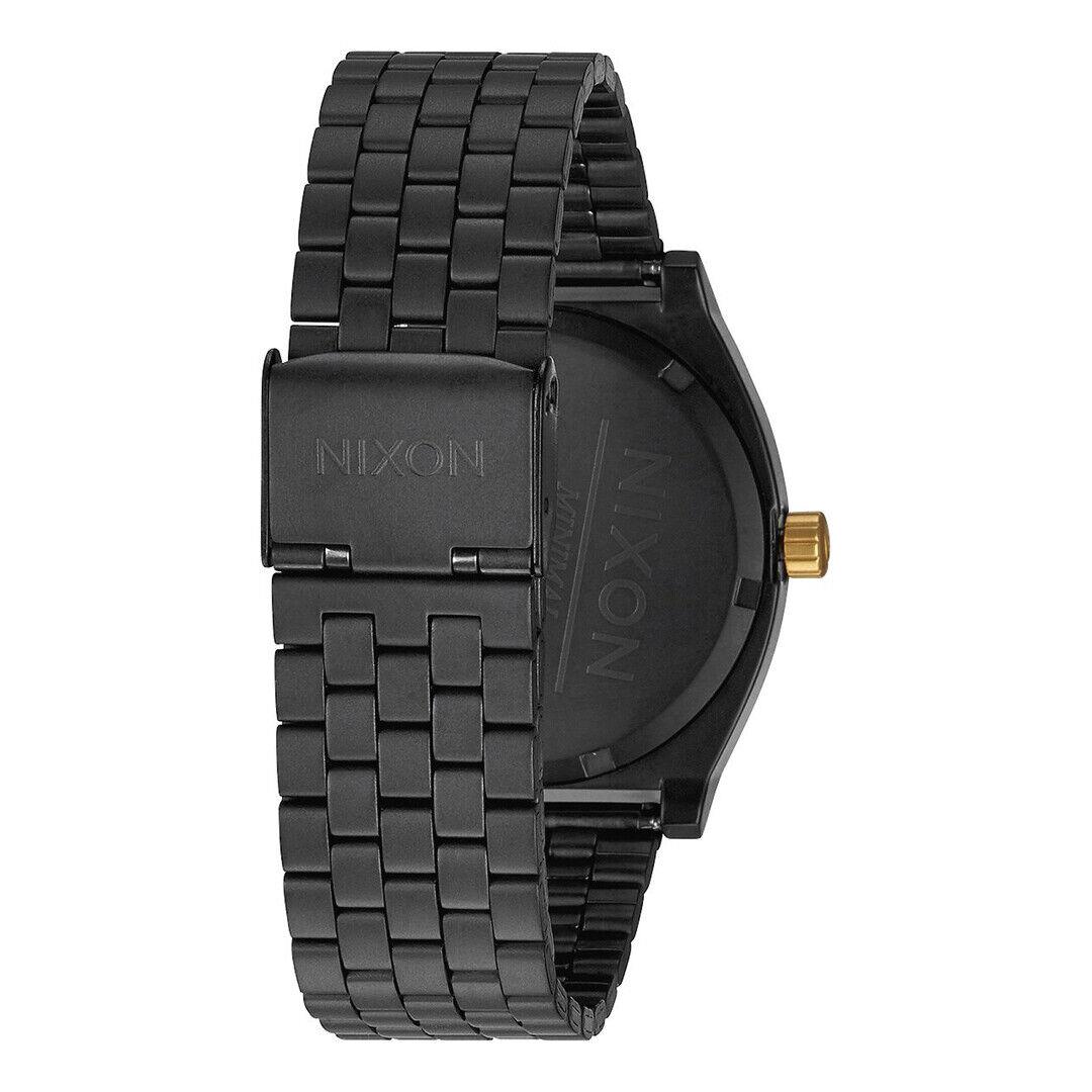 Nixon A045-1041-00 Time Teller Matte Black/gold Mens Luxury Steel Analog Watch