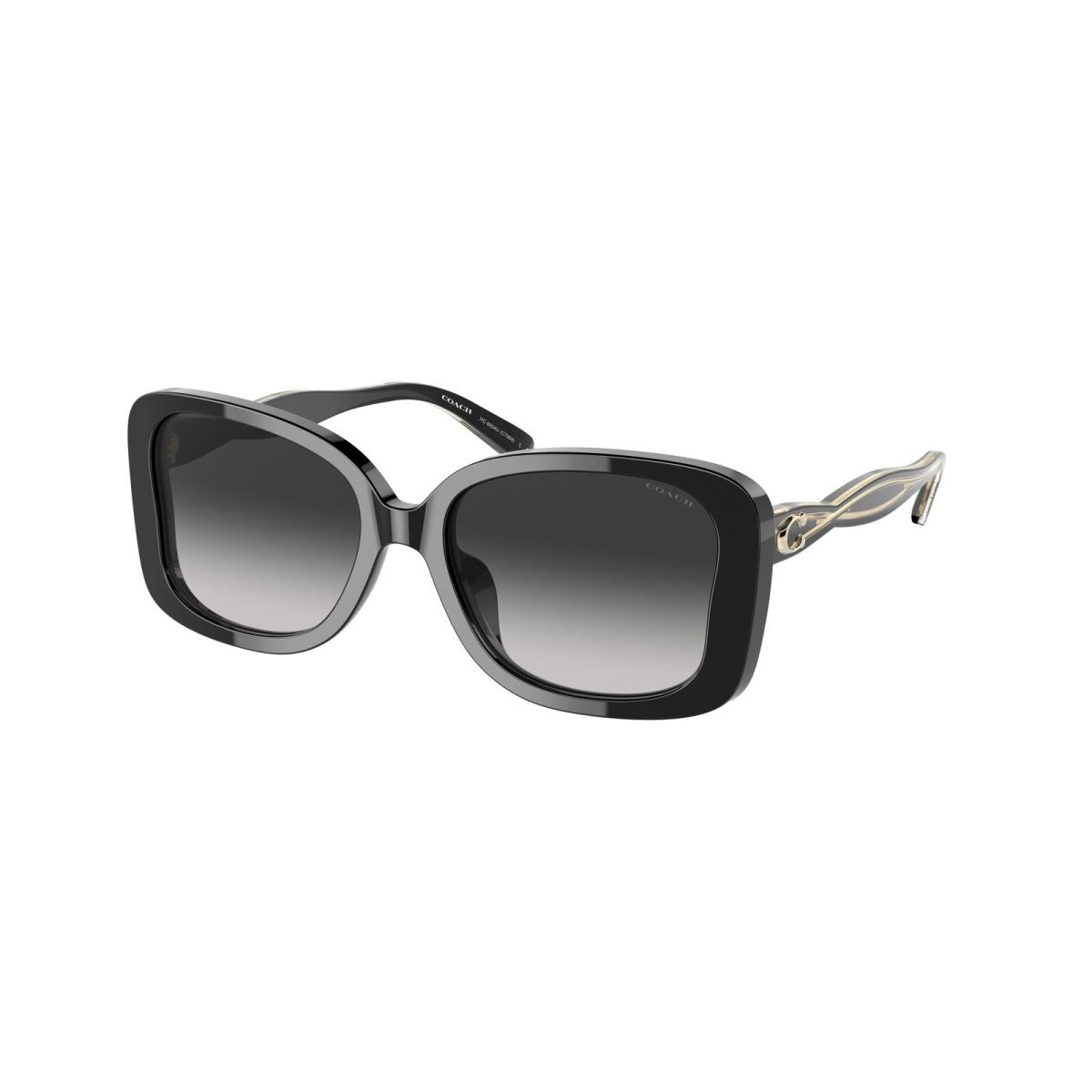 Coach HC8334U 50023C Black Grey Gradient 53 mm Women`s Sunglasses