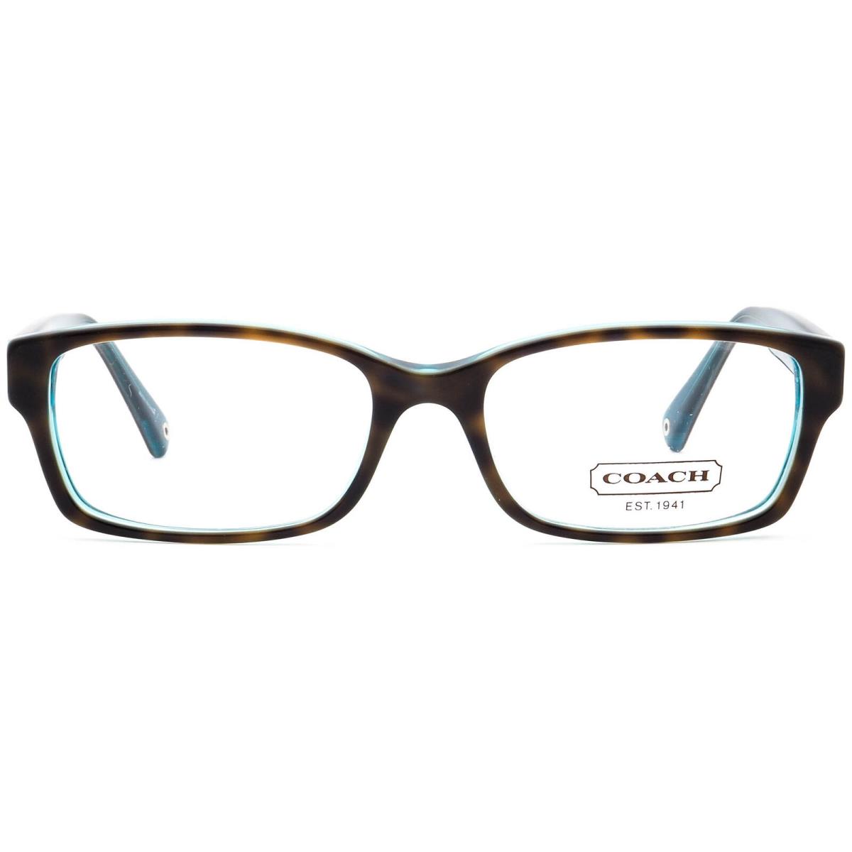 Coach Eyeglasses HC 6040 Brooklyn 5116 Dark Tortoise/teal 52 16 135