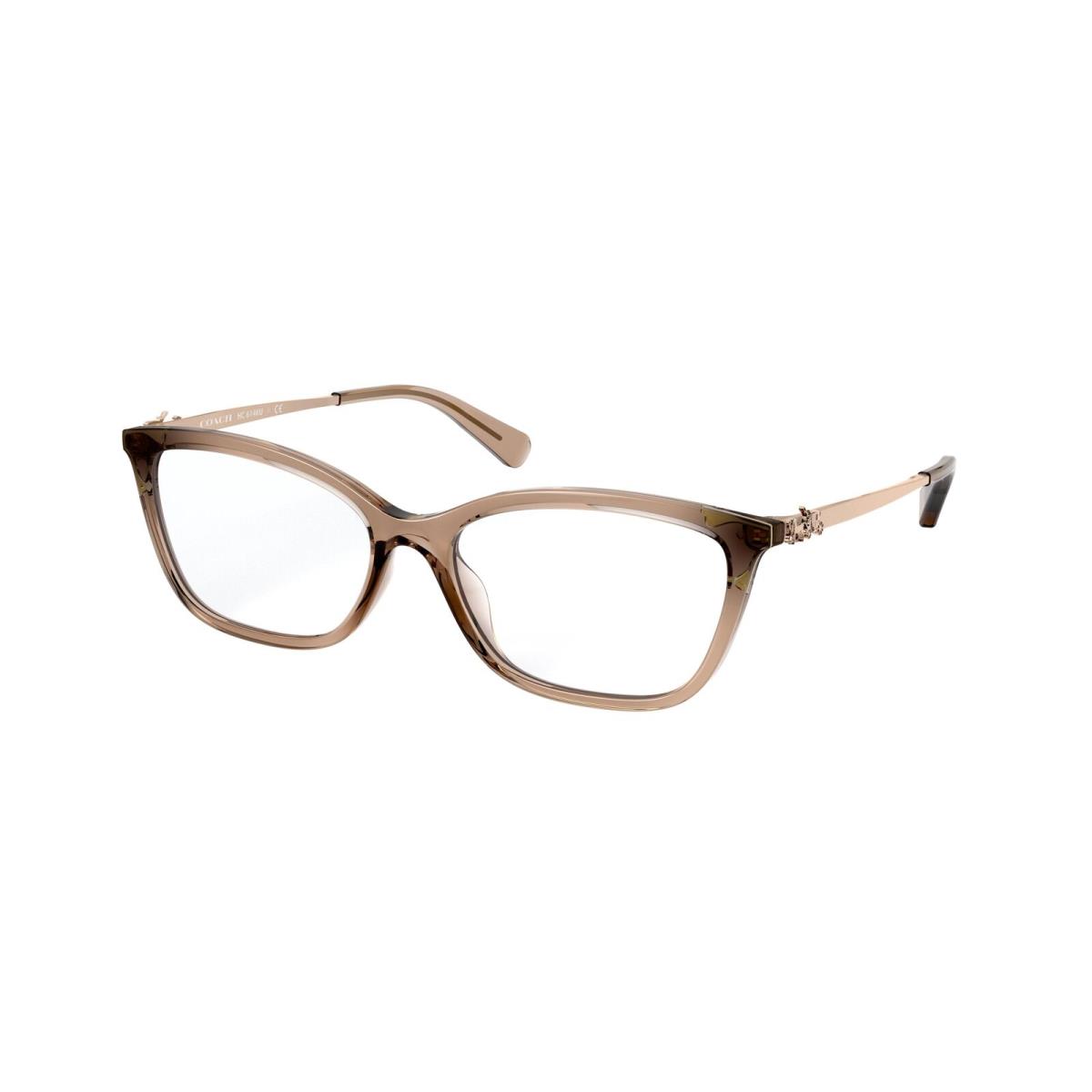 Coach HC6146U 5561 Butterfly Transparent Brown Demo Lens 53 mm Womens Eyeglasses