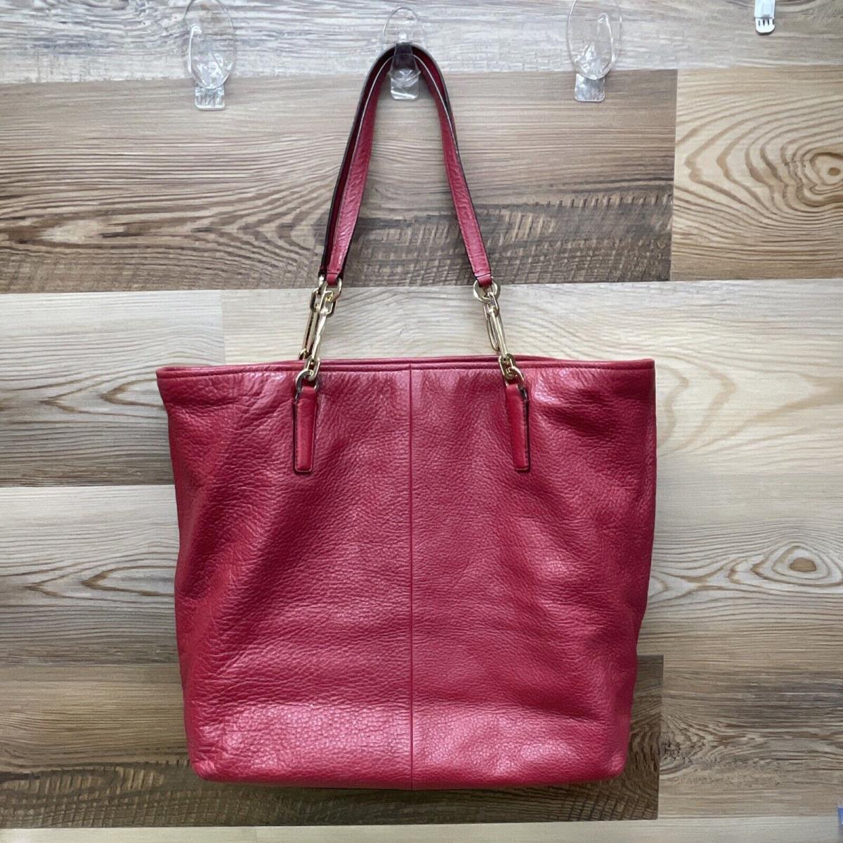 Coach Madison North/south Tote Leather in Scarlet Red. Tags Included Retail