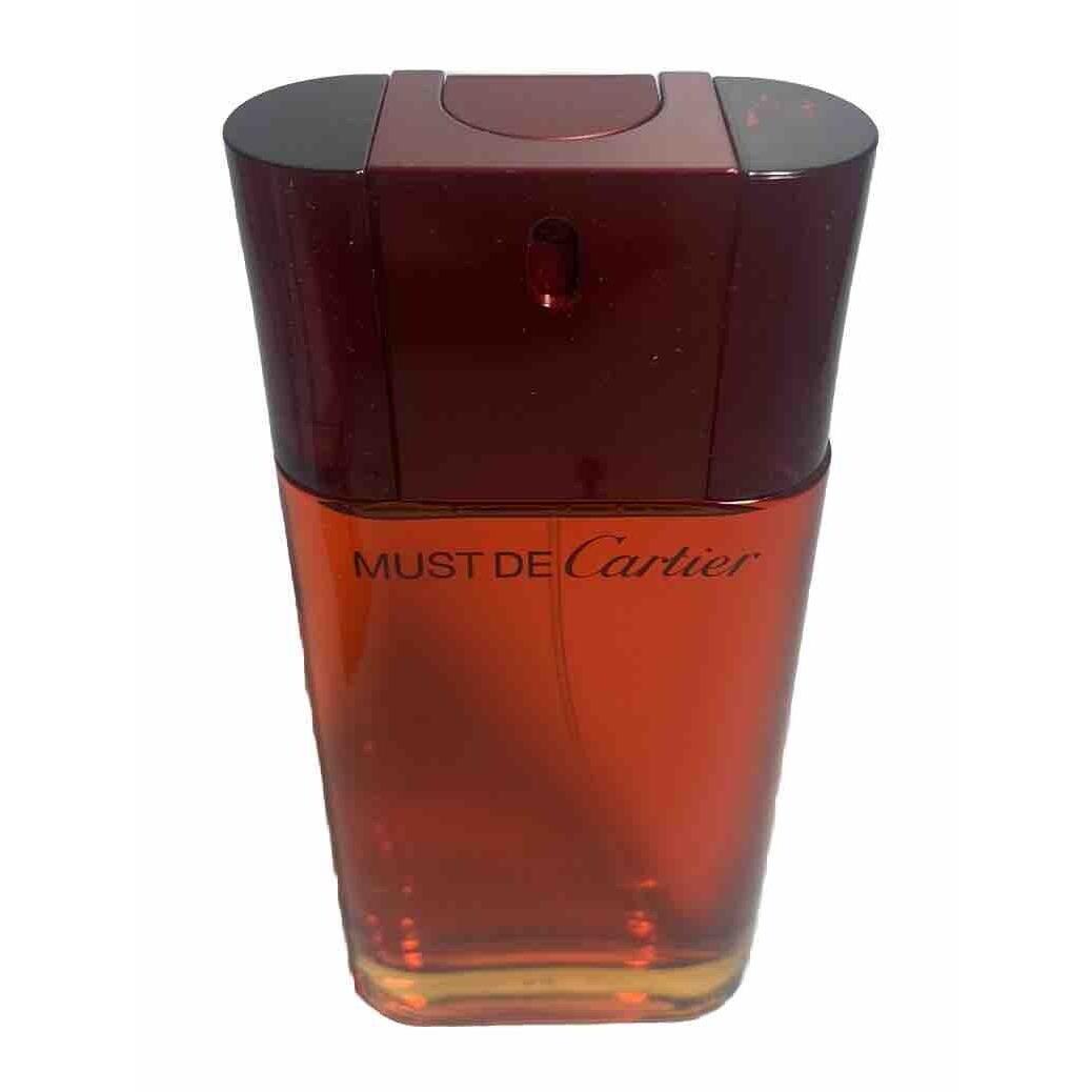 Must de Cartier Perfume 3.3oz/100ml Edt Spray Rare Tester Box