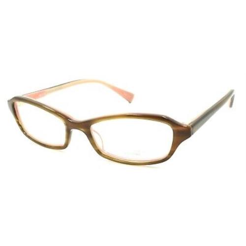 Oliver Peoples Cylia Otpi Kids Girls Eyeglasses Frames 45-15-135 Brown / Pink - Striped Brown on Pink Frame