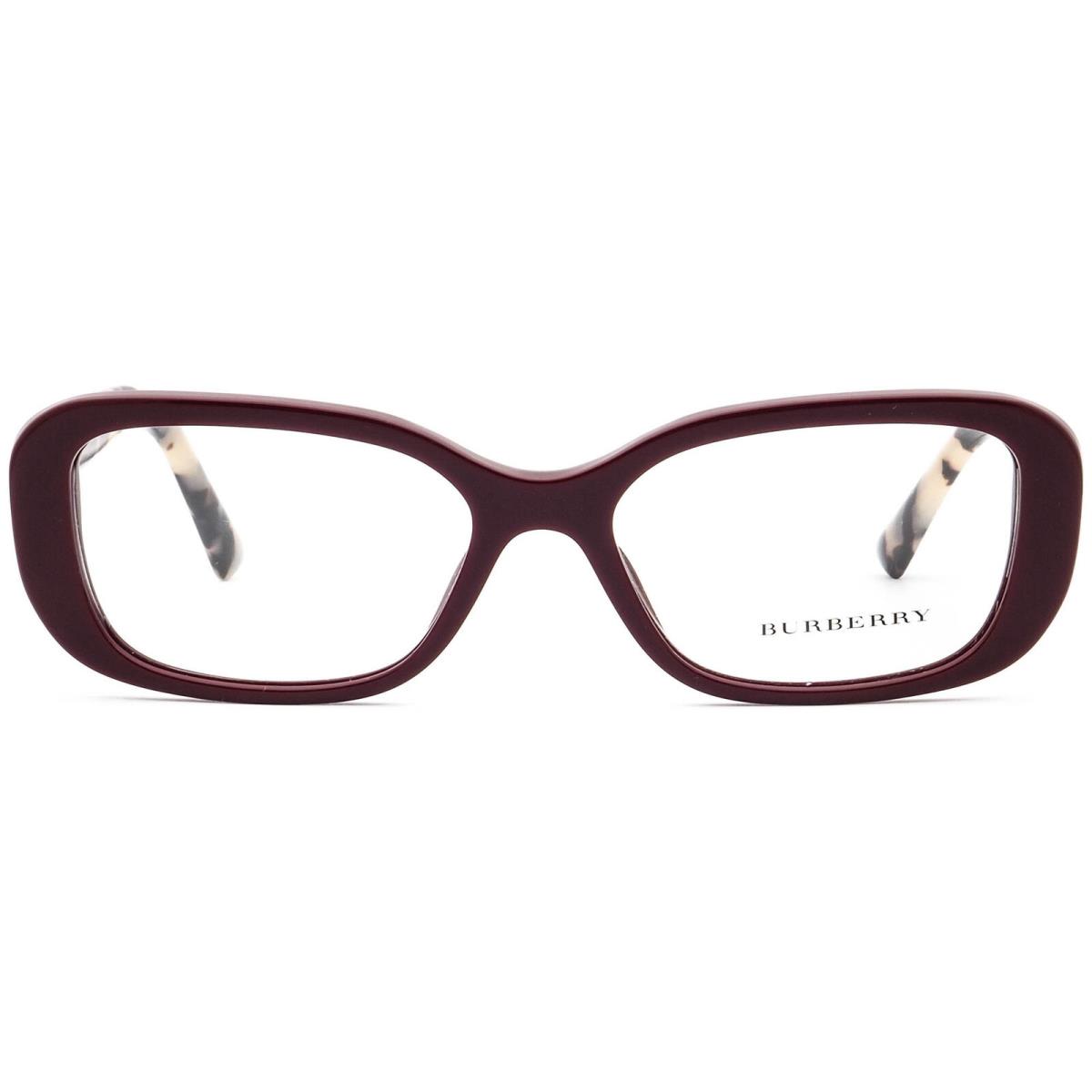 Burberry Eyeglasses B 2228 3602 Bordeaux Rounded Square Frame Italy 53 16 140