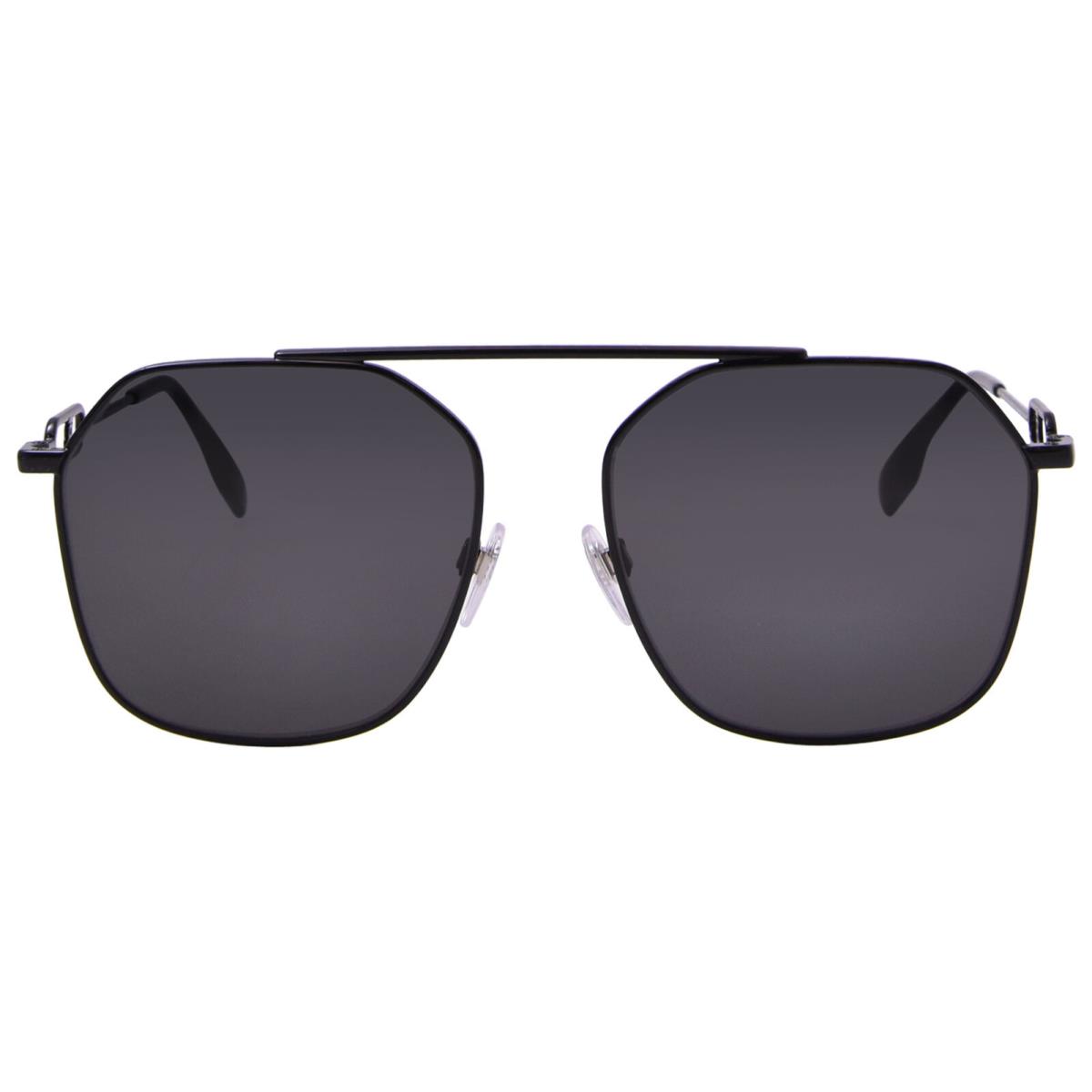 Burberry Emma BE3124 100187 Sunglasses Women`s Black/dark Grey Square Shape 57mm