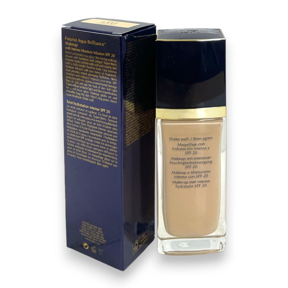 Estee Lauder Futurist Aqua Brilliance Makeup Spf 20 1fl.oz/30ml/1W1 Bone