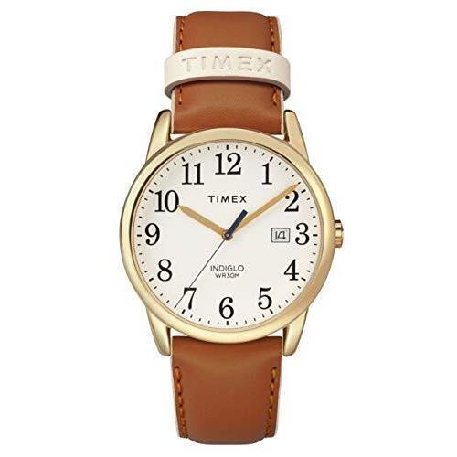 Timex Women`s Easy Reader 38mm Watch Gold-tone Case Cream Dial with Brown