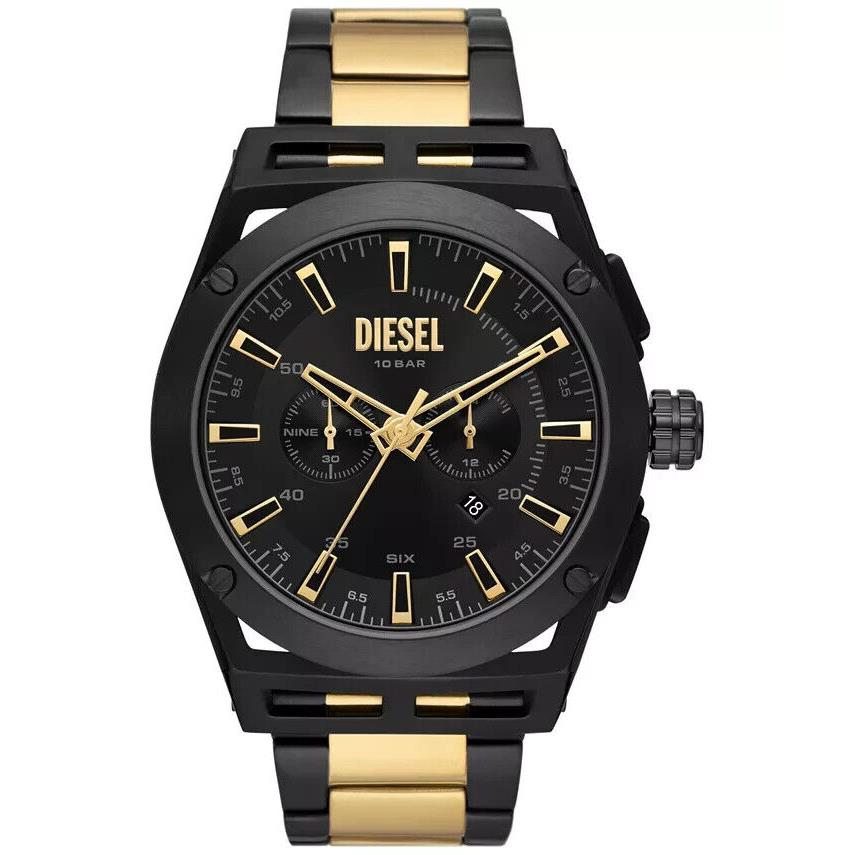 Diesel Men`s Timeframe Two-tone Stainless Steel Bracelet Watch 48mm