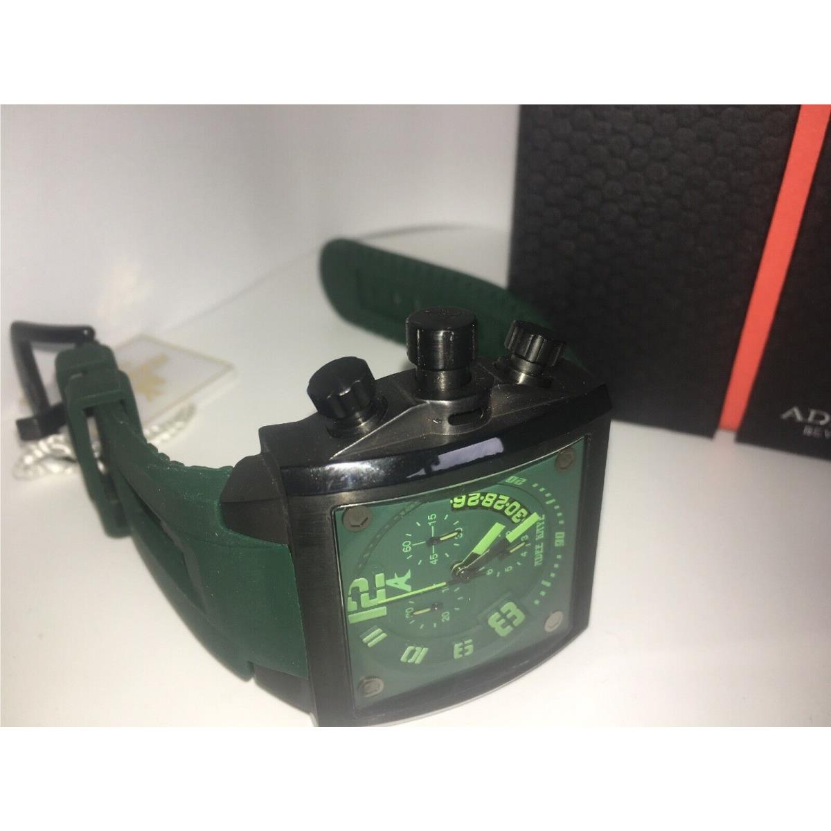 Adee Kaye Mens Watch Green Dial Green Band AK7115-M