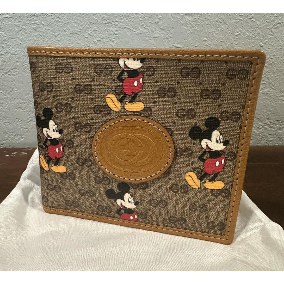 Gucci x Disney Mickey GG Supreme Bifold Wallet Made in Italy