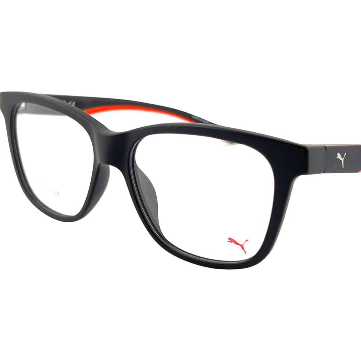 Puma PU02080 Mens Plastic Eyeglass Frame 001 Black 54-16 Spring Hinges w Case