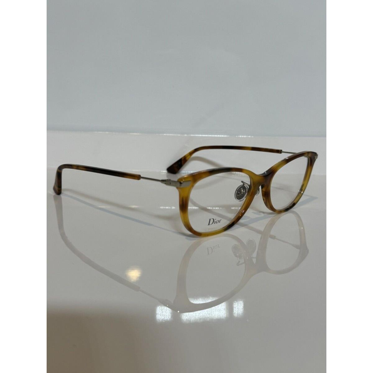 Dior Essence 9F SX7 Light Havana Oval Woman Eyeglasses 52mm