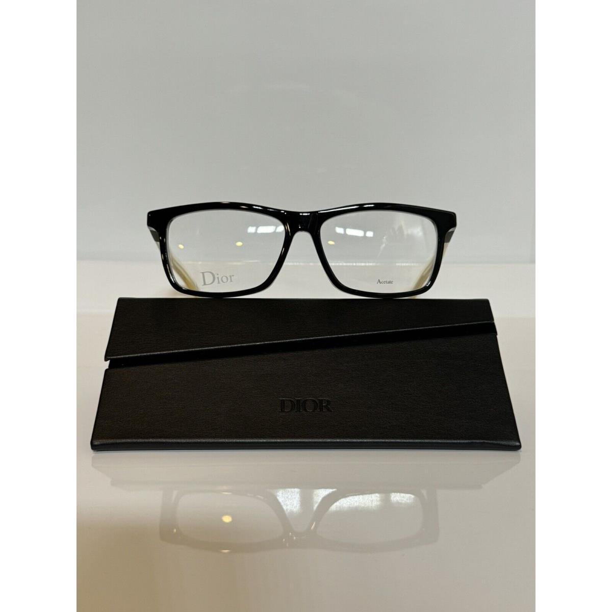 Dior Homme Blacktie 215F Lmy Havana Khaki Crystal Men s Eyeglasses 55mm