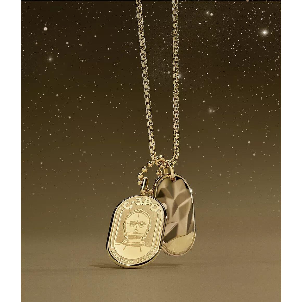 Fossil X Star Wars C3PO Limited Edition Dogtag Necklace Stainless Steel