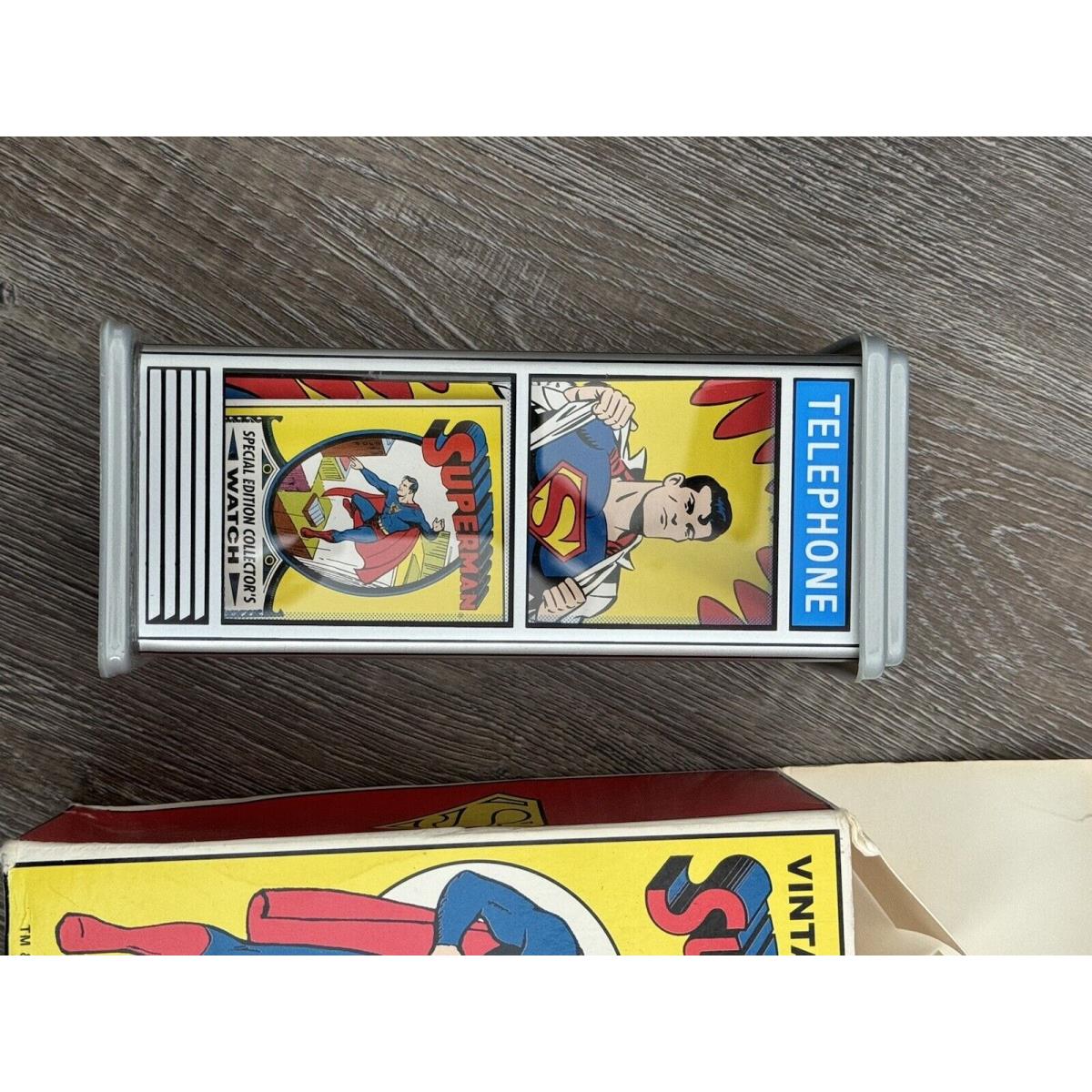 Superman Fossil Collector`s Watch IN Phone Booth Packaging Mib