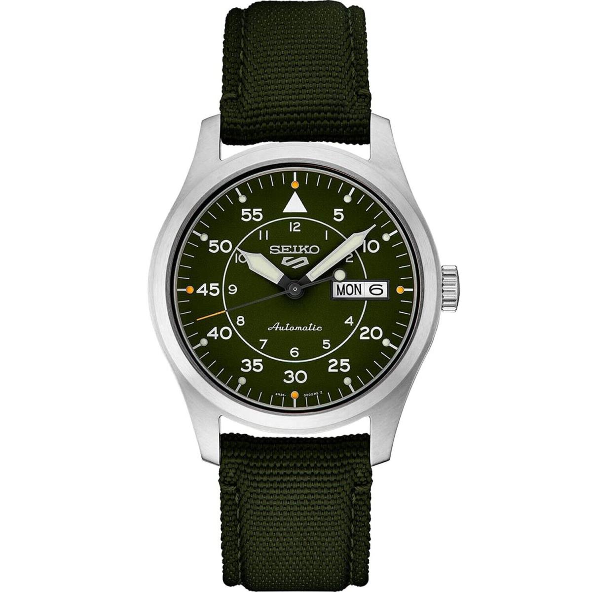 Seiko Men 5 Sports Automatic Green Dial Nylon Strap SRPH29K1