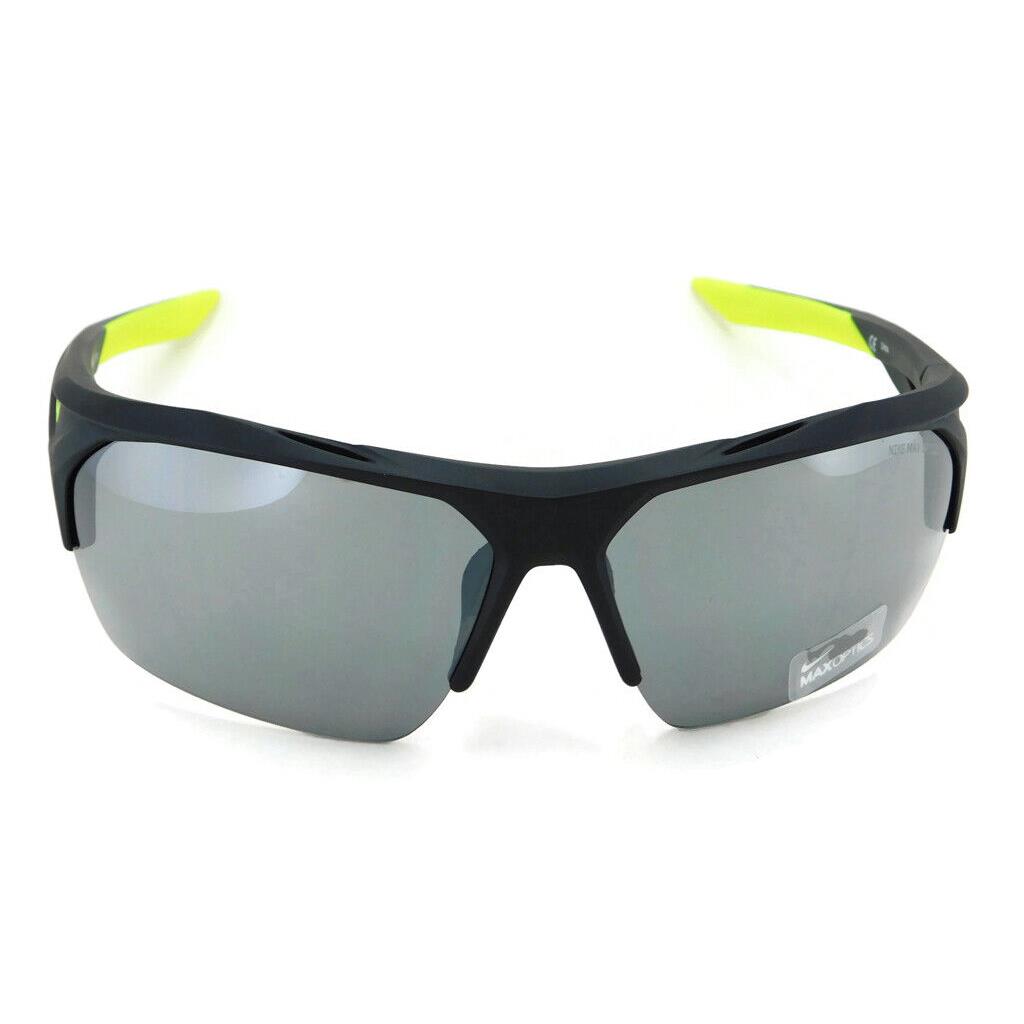 Nike Terminus Sunglasses EV1030 070 - Matte Black Volt / Silver Flash Lens - Frame: Matte Black / Volt, Lens: Gray with Silver Flash Mirror, Lens :: Grey Silver Flash Mirror