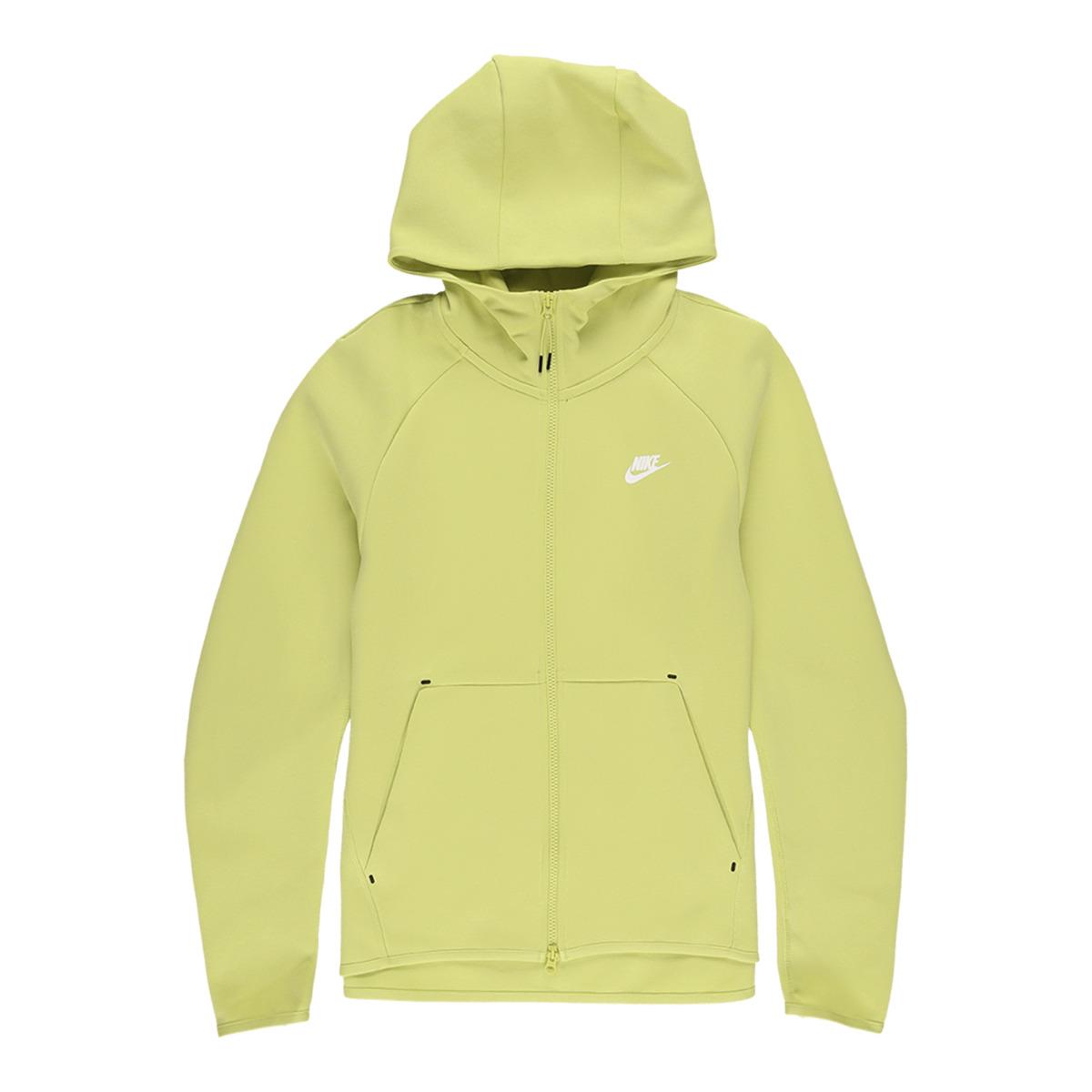 Nike Sportswear Tech Fleece Full Zip Lime Hoodie 928483-367 Men s Large Tall