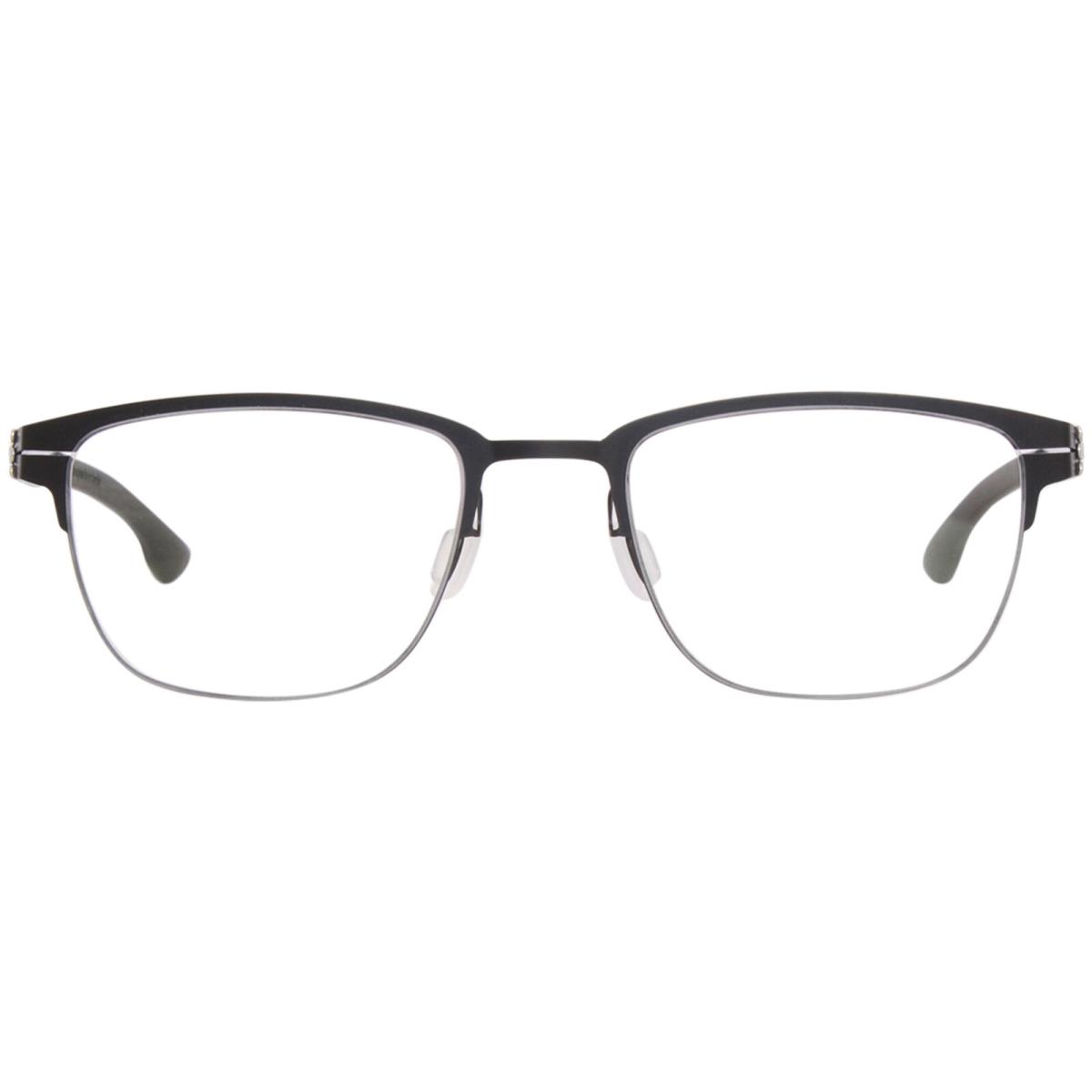 Ic Berlin The Lone Wolf Titanium Eyeglasses Men`s Black/pearl Full Rim 51mm