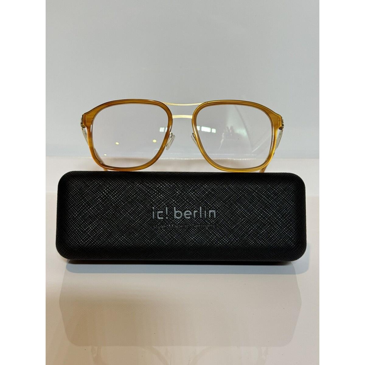 IC Berlin Pablo L. Blonde Havana Matte Gold Eyeglasses 54mm