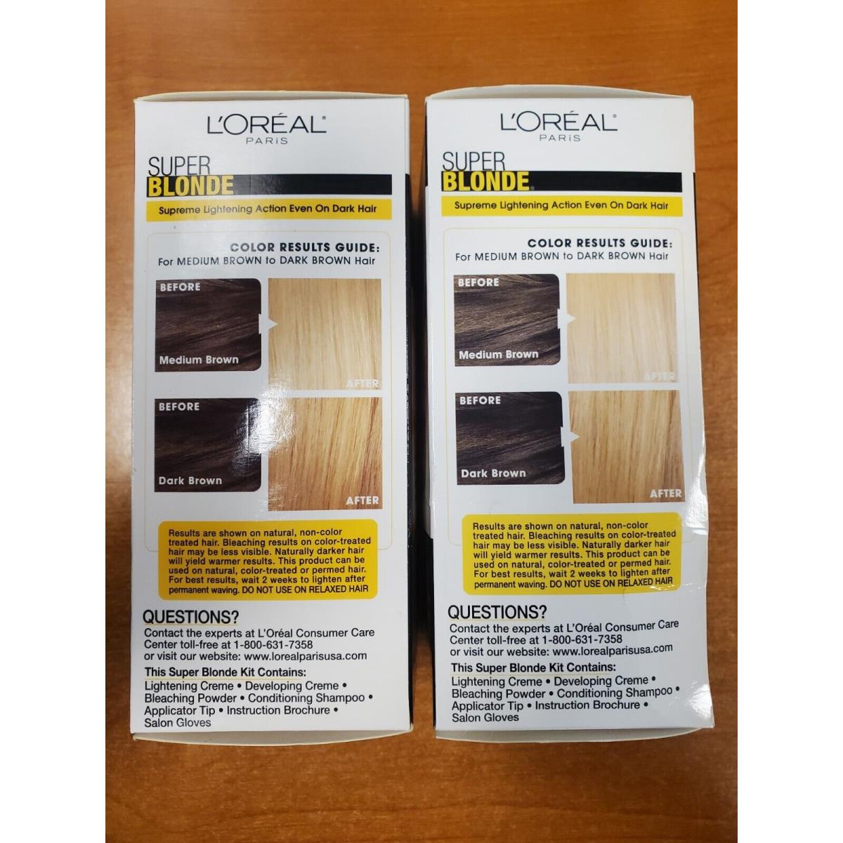 2 Pk: L`oreal Paris Super Blonde Creme Lightening Kit 200 Bleach Blonde R7P5a