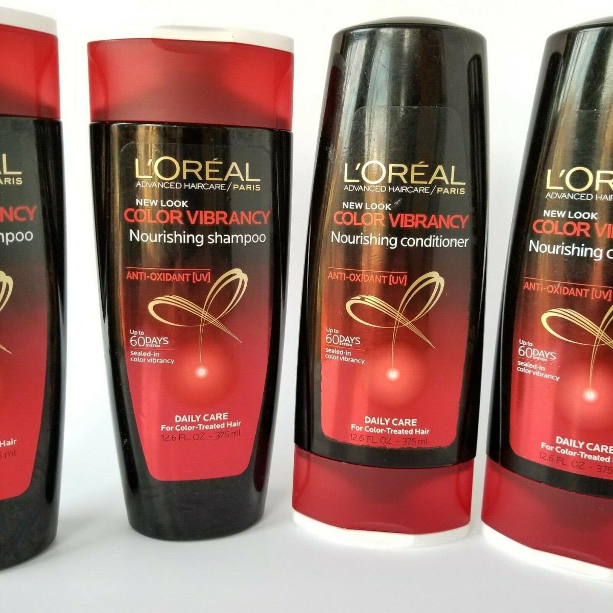 4 Pack 12.6oz L`oreal Advanced Color Vibrancy Anti Oxidant Shampoo Conditioner