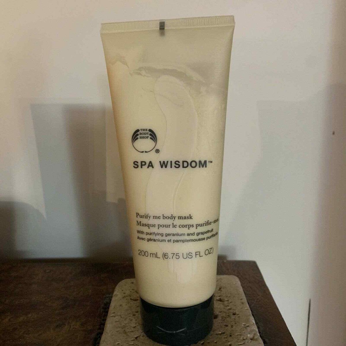 The Body Shop 2 Bottles Spa Wisdom Purify Me Body Mask 6.75 Rare