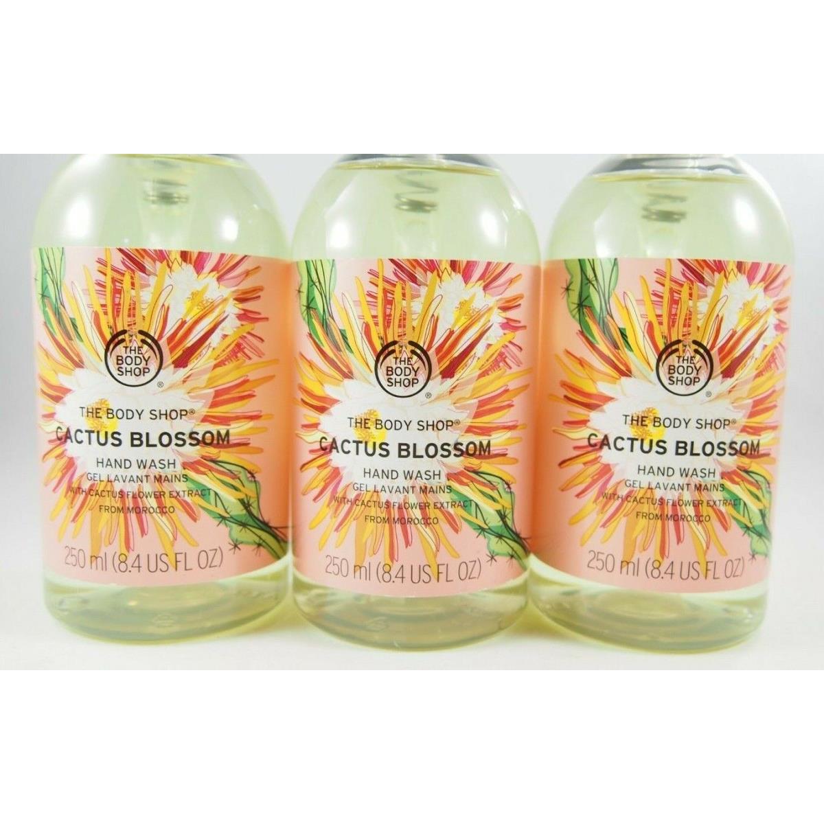 3 The Body Shop Limited Edition Cactus Blossom Hand Wash Soap 8.4oz