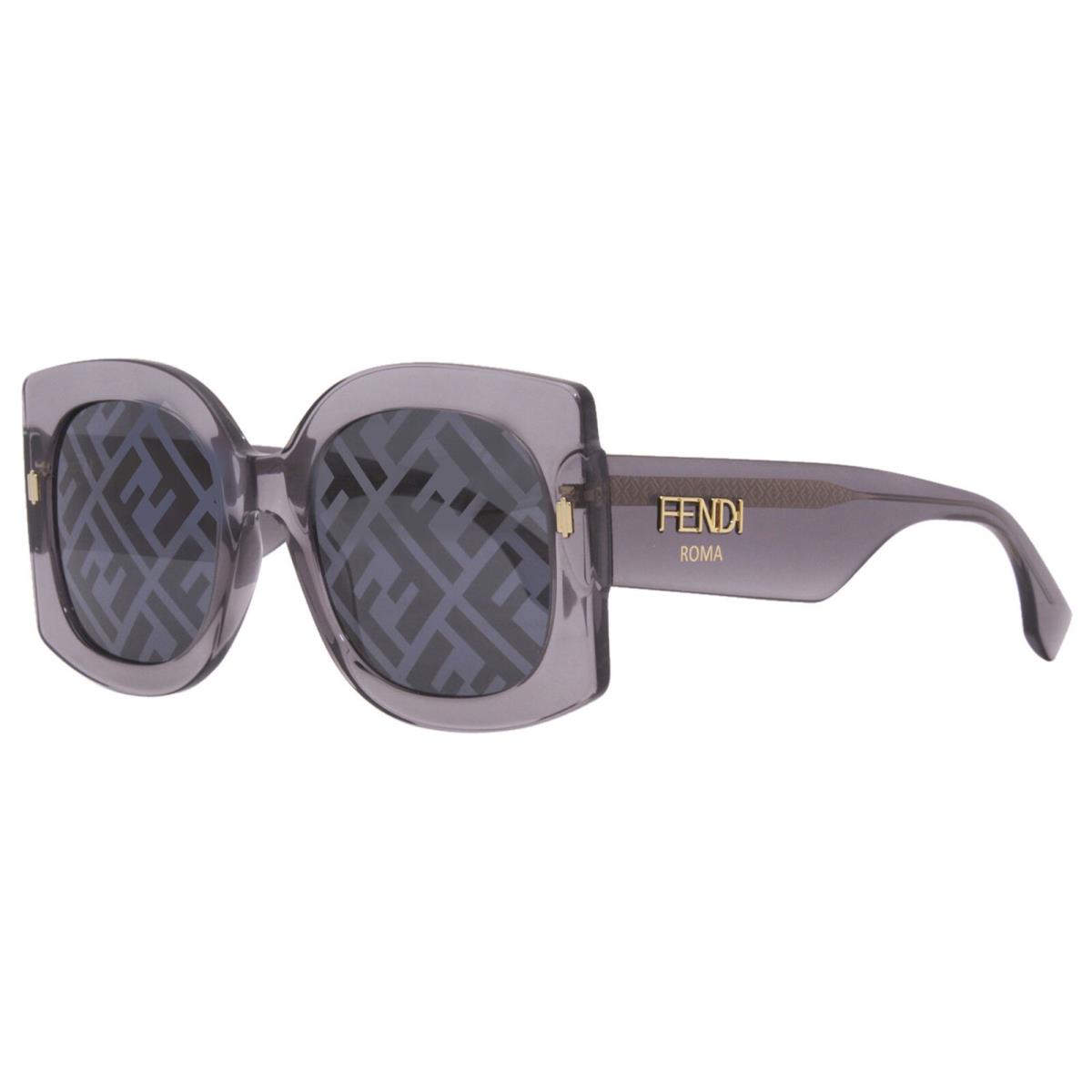 Fendi FF0436/G/S KB7MD Sunglasses Transparent Grey/grey D Cor Mirror 53mm