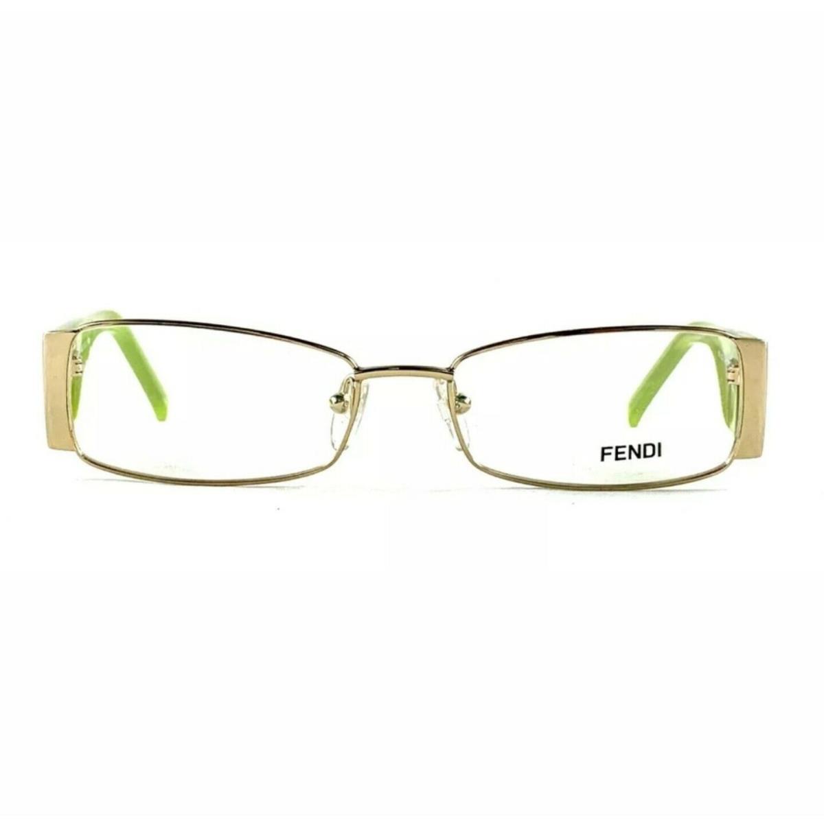 Fendi Women`s Eyeglasses 923 Gold Green 714 714Authentic 52-18-135 W/case