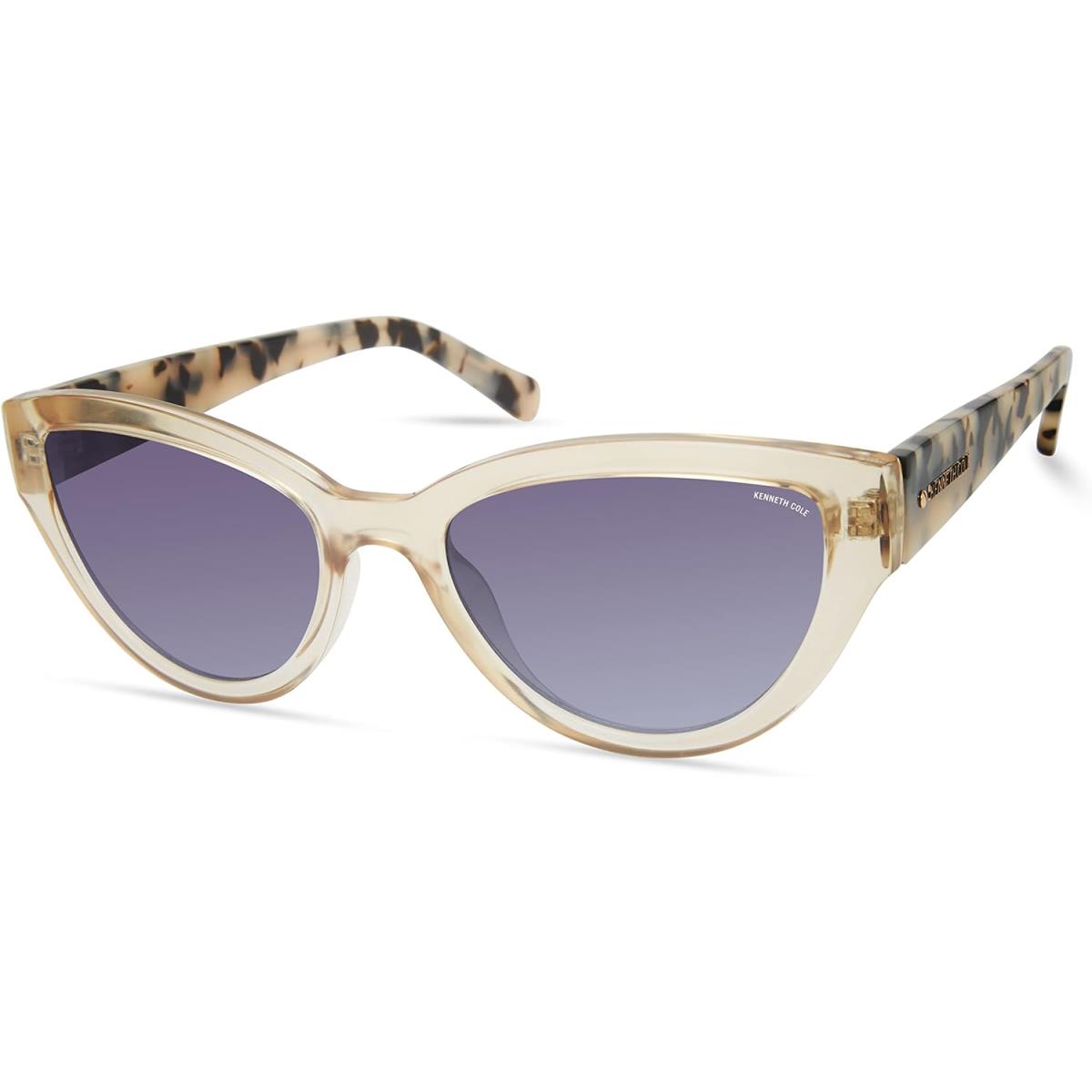 Kenneth Cole Women`s Cat Sunglasses Shiny Beige / Gradient Blue