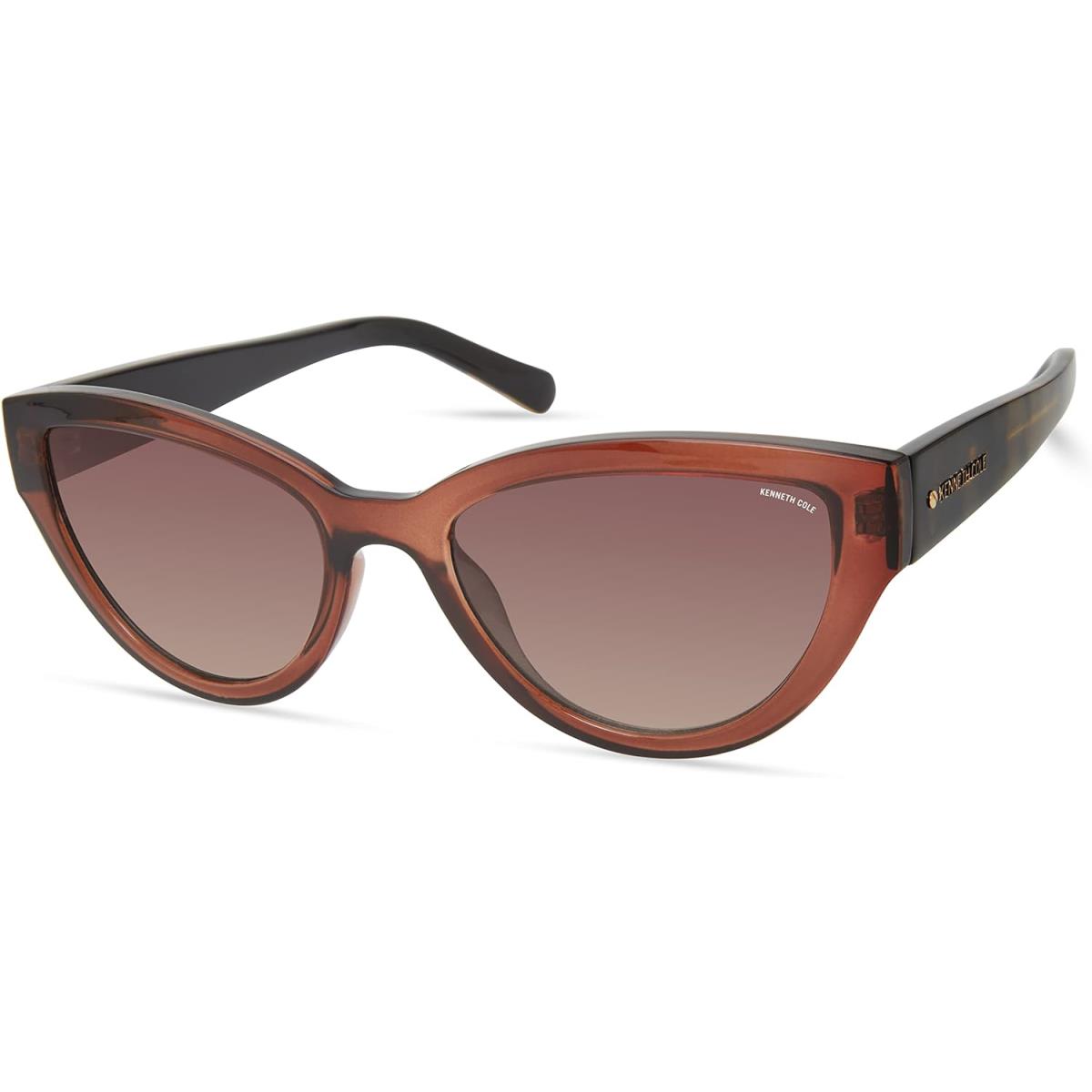 Kenneth Cole Women`s Cat Sunglasses Shiny Dark Brown / Gradient Brown