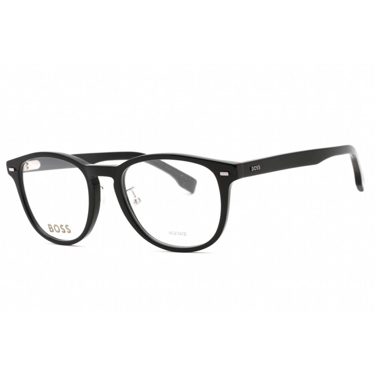 Hugo Boss Men`s Eyeglasses Black Cat Eye Plastic Frame Boss 1479/F 0807 00