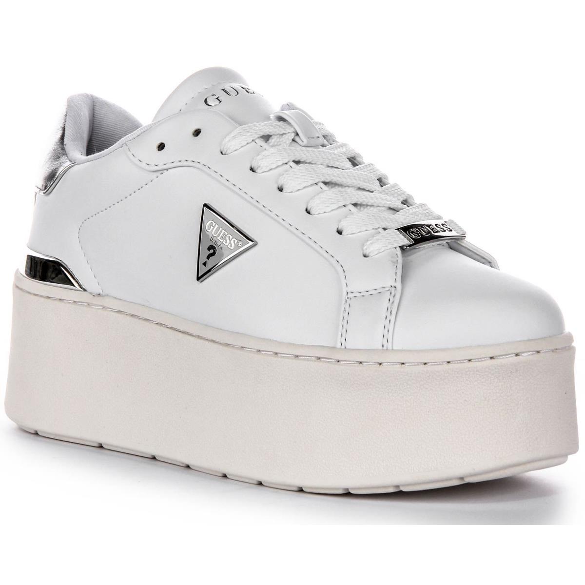 Guess Flpwlllel12 Willen 4G Logo Whitsilver Women Sneaker US 5 - 11