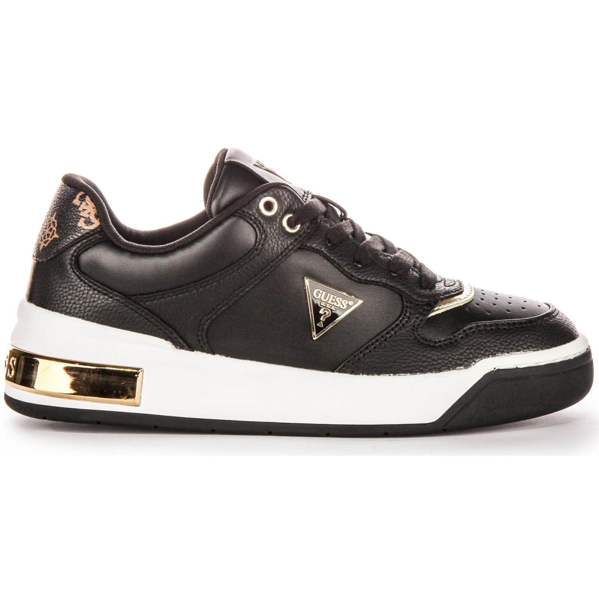 Guess Flpclkfal12 Clarkz 4G Triangle Logo Black Brown Women Sneaker 5 - 11