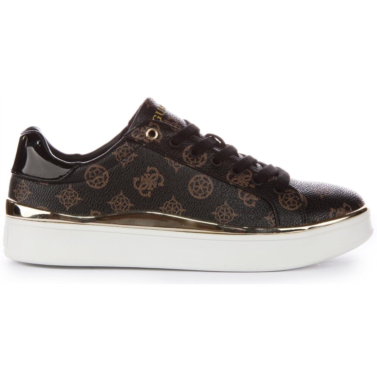 Guess Fl8Bnyfal12 In Chocobrown Women Sneaker US 5 - 11