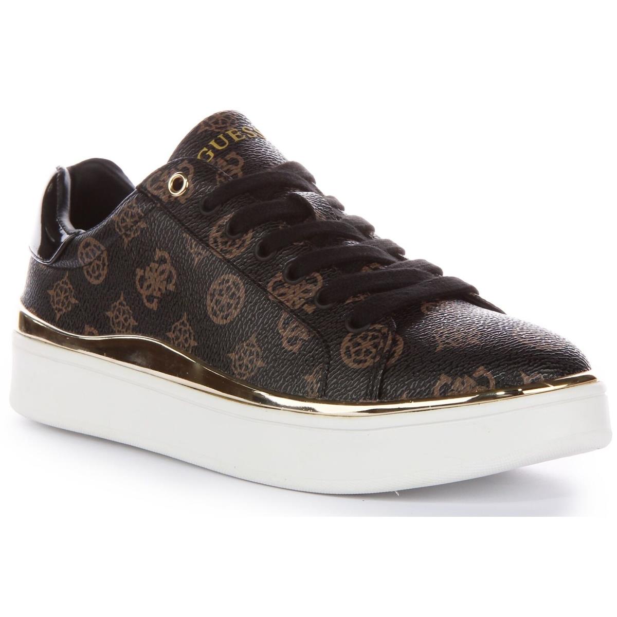 Guess Fl8Bnyfal12 In Chocobrown Women Sneaker US 5 - 11 CHOCOBROWN