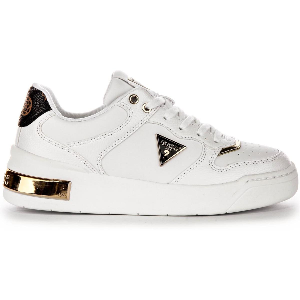 Guess Flpclkfal12 Clarkz 4G Triangle Logo Women Sneakerwhite US 5 - 11