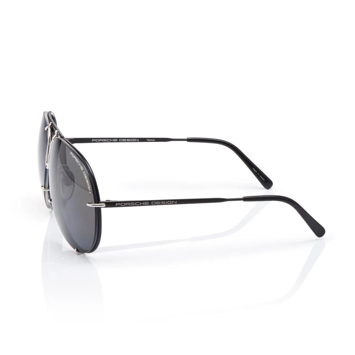 Porsche Design P8478 Iconic Sunglasses J- Black / Silver + Extra Lenses